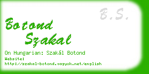botond szakal business card